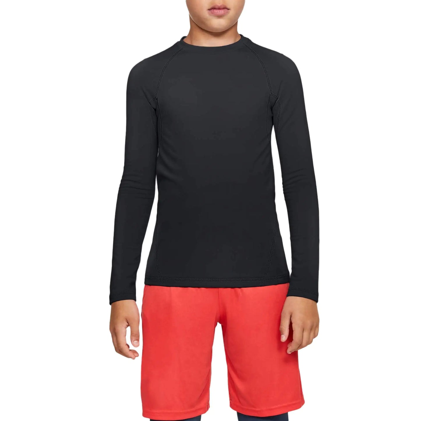 TELALEO 4, 3, 2, 5/1 Pack Boys' Girls' Compression Shirts Youth Long Sleeve Undershirt Sports Moisture Wicking Baselayer X-Large 3black