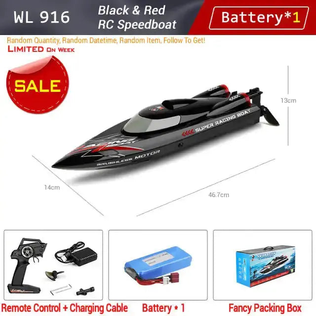 WLtoys WL916 RC Racing Boat - Image #9