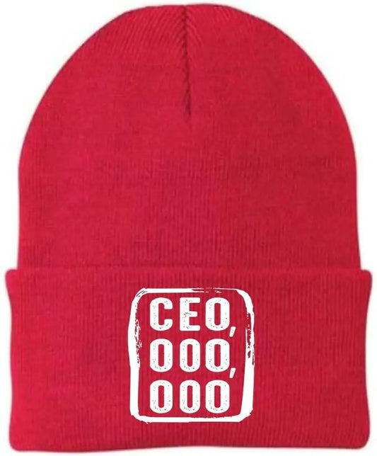 The CEO,000,000 Embroidered Beanie Hat