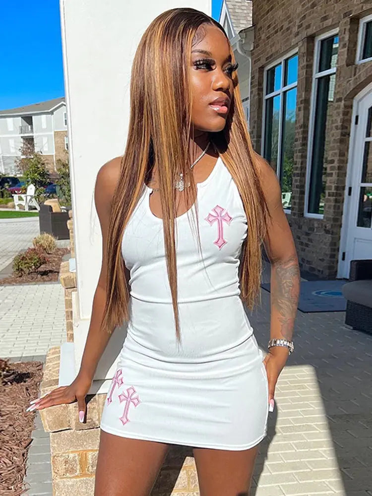 Cross Mini Dress