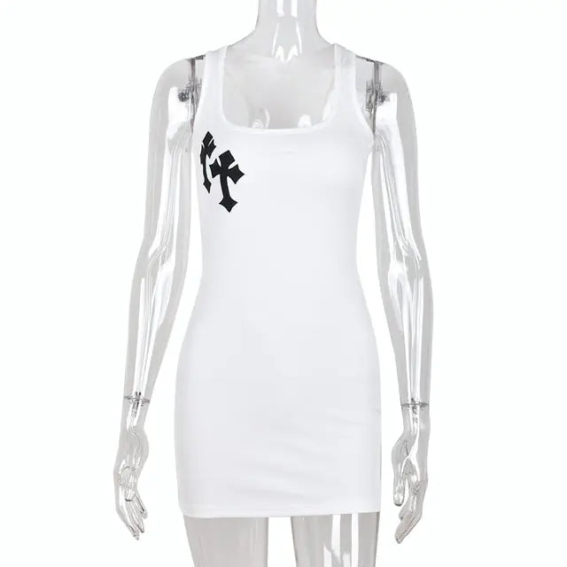 Cross Mini Dress
