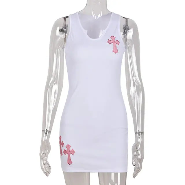 Cross Mini Dress