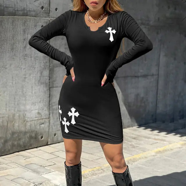 Cross Mini Dress