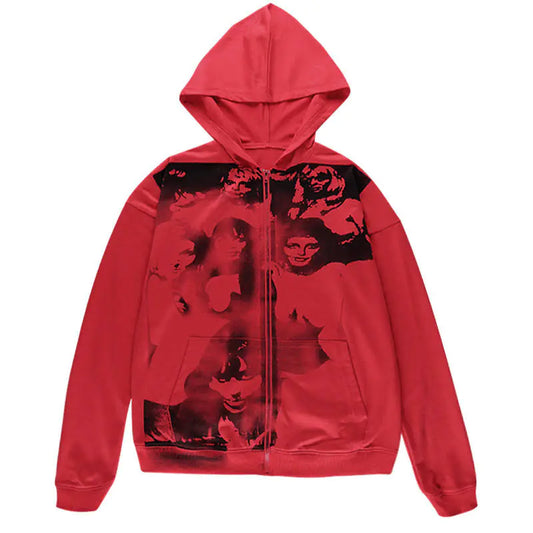Red hooded T-Shirt