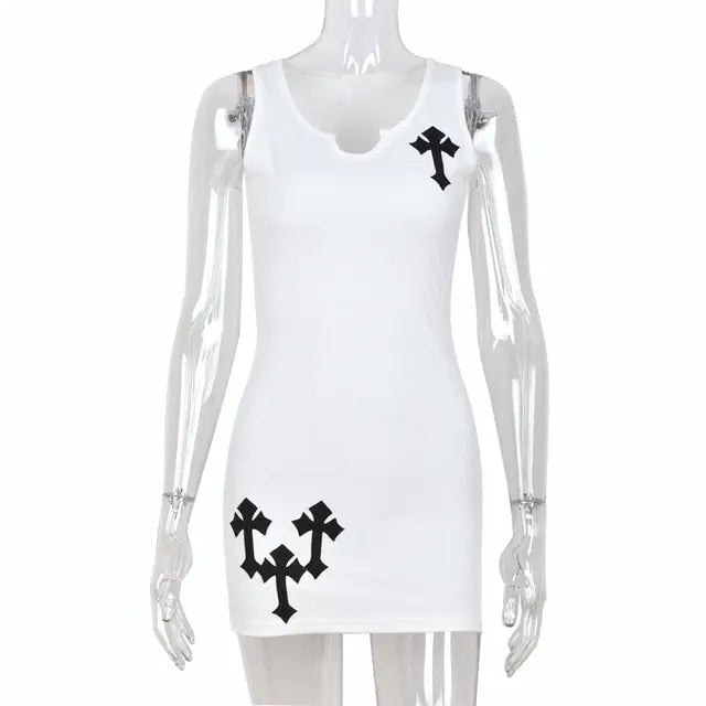 Cross Mini Dress